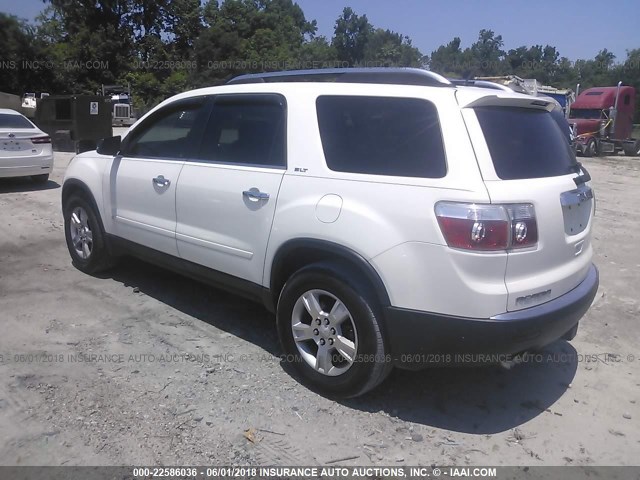 1GKER23D79J117835 - 2009 GMC ACADIA SLT-1 WHITE photo 3