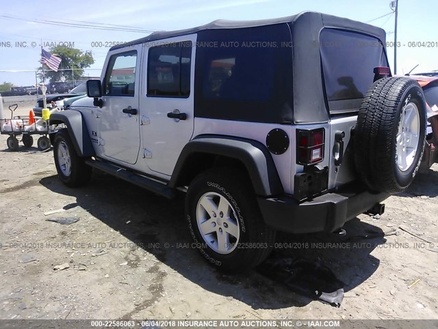 1J4GA39139L772880 - 2009 JEEP WRANGLER UNLIMITE X SILVER photo 3