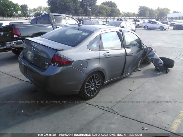 1FAHP3GN5BW168336 - 2011 FORD FOCUS SES GRAY photo 4