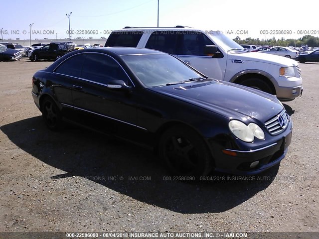 WDBTJ75J54F064251 - 2004 MERCEDES-BENZ CLK 500 BLACK photo 1