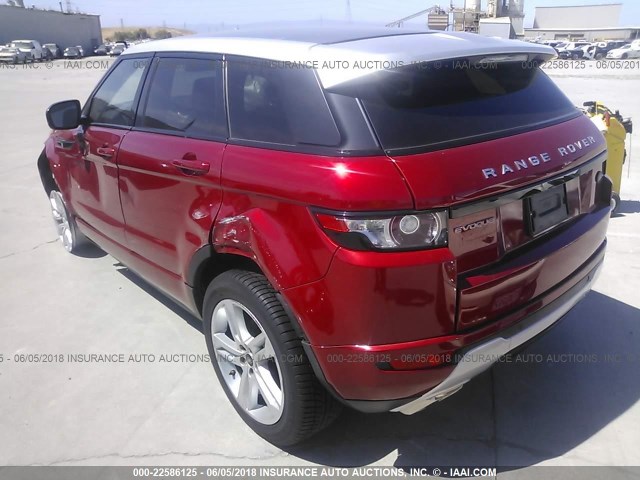 SALVT2BG2DH837514 - 2013 LAND ROVER RANGE ROVER EVOQU DYNAMIC PREMIUM RED photo 3