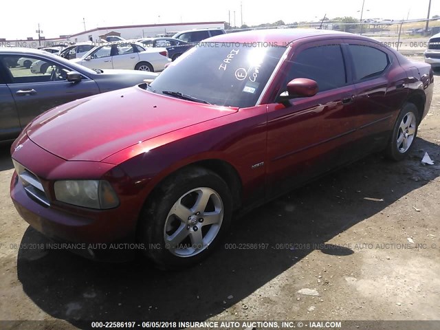 2B3LK53H88H201949 - 2008 DODGE CHARGER R/T RED photo 2