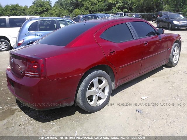 2B3LK53H88H201949 - 2008 DODGE CHARGER R/T RED photo 4