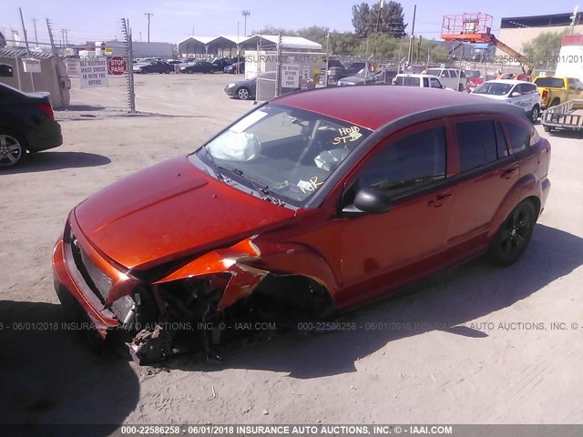 1B3CB4HA5AD586699 - 2010 DODGE CALIBER SXT ORANGE photo 2