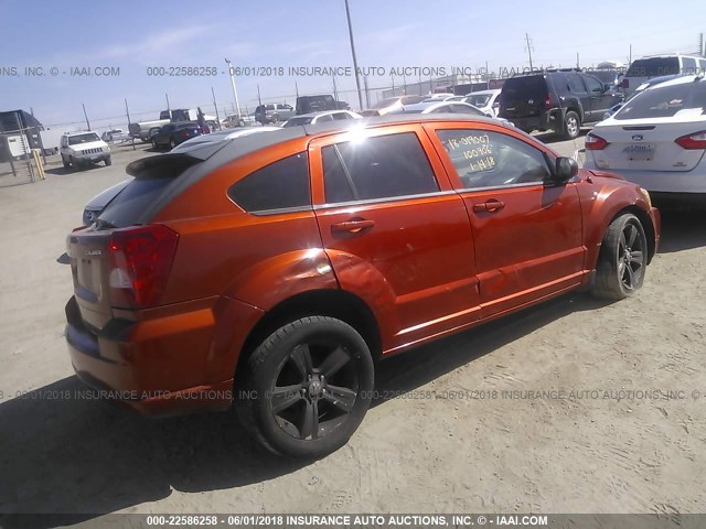 1B3CB4HA5AD586699 - 2010 DODGE CALIBER SXT ORANGE photo 4