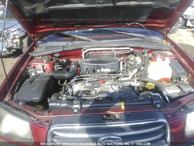 JF1SG656X3H755611 - 2003 SUBARU FORESTER 2.5XS Қызыл фото 10