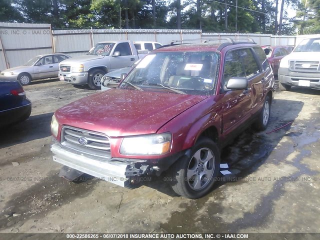 JF1SG656X3H755611 - 2003 SUBARU FORESTER 2.5XS RED photo 2