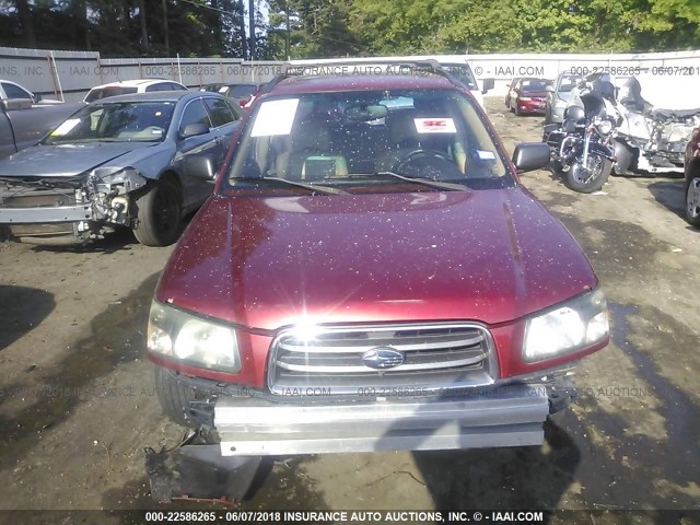 JF1SG656X3H755611 - 2003 SUBARU FORESTER 2.5XS RED photo 6