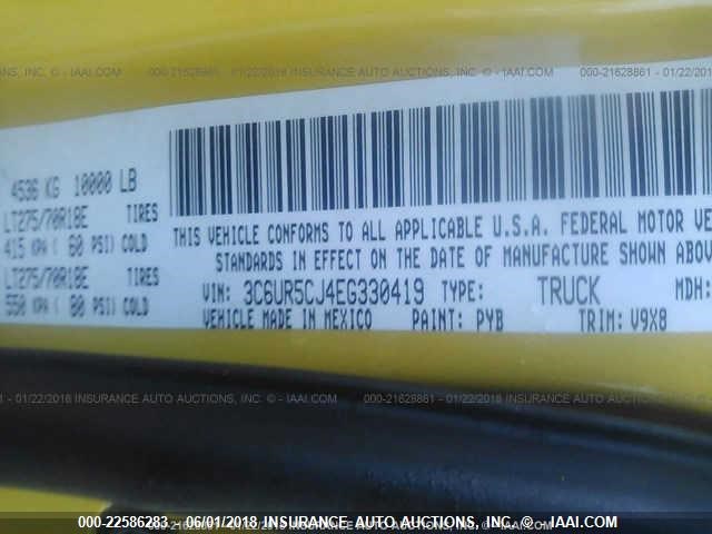 3C6UR5CJ4EG330419 - 2014 RAM 2500 ST Unknown photo 9