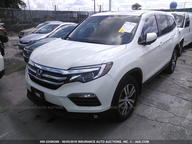 5FNYF5H54HB018612 - 2017 HONDA PILOT EXL WHITE photo 6