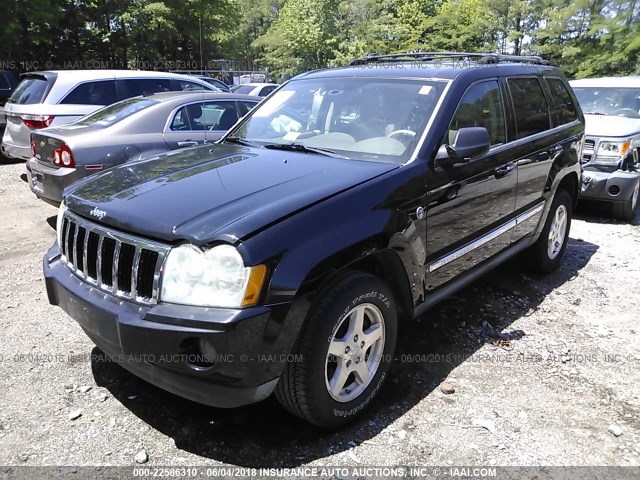 1J8HR58P17C649802 - 2007 JEEP GRAND CHEROKEE LIMITED BLACK photo 2