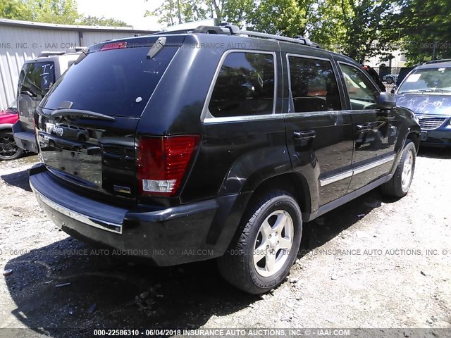 1J8HR58P17C649802 - 2007 JEEP GRAND CHEROKEE LIMITED BLACK photo 4