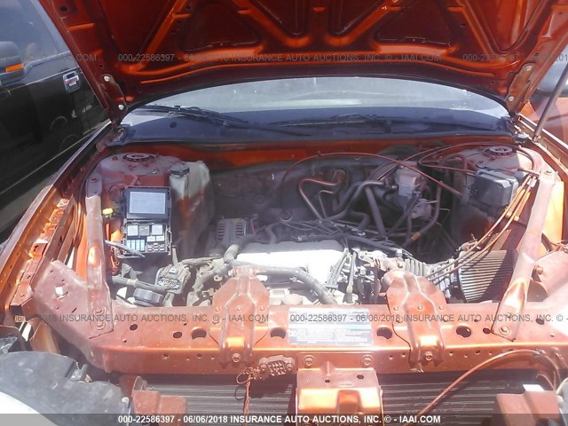 2G1WW12E859217146 - 2005 CHEVROLET MONTE CARLO LS ORANGE photo 10