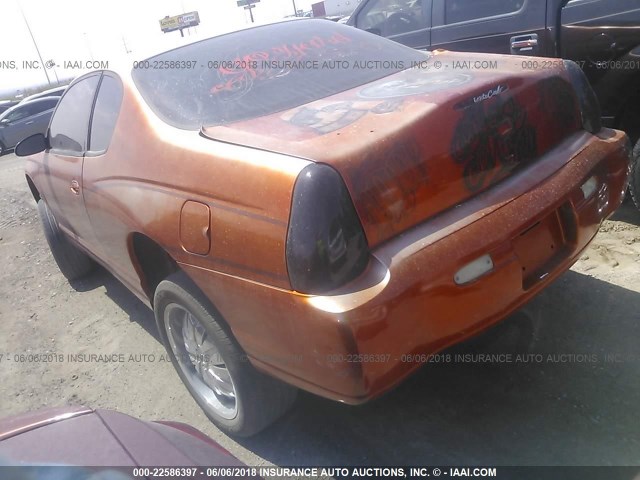 2G1WW12E859217146 - 2005 CHEVROLET MONTE CARLO LS ORANGE photo 3