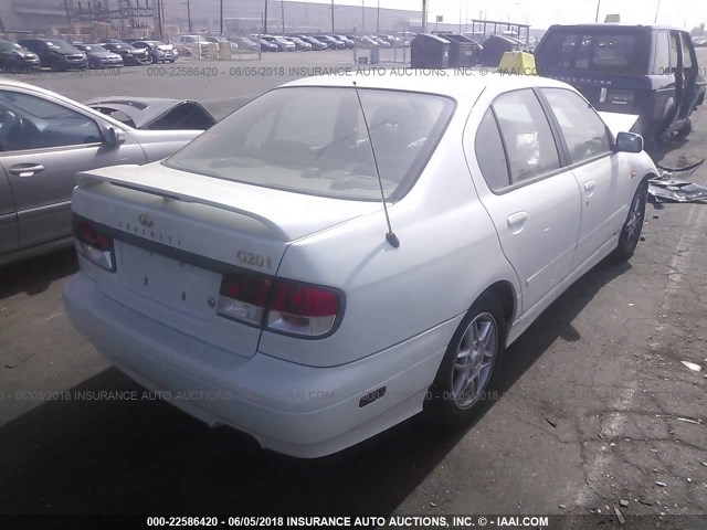 JNKCP11A3YT312490 - 2000 INFINITI G20 WHITE photo 4