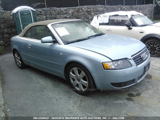 WAUAC48H95K008233 - 2005 AUDI A4 1.8 CABRIOLET BLUE photo 1