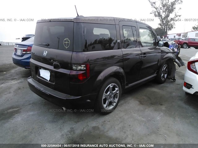 5J6YH18928L007055 - 2008 HONDA ELEMENT SC PURPLE photo 4