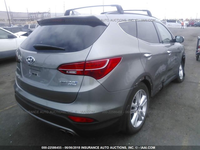 5XYZW4LA2GG309099 - 2016 HYUNDAI SANTA FE SPORT  GRAY photo 4