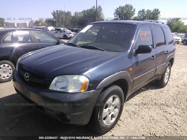 4F2CZ96154KM11170 - 2004 MAZDA TRIBUTE ES BLUE photo 2