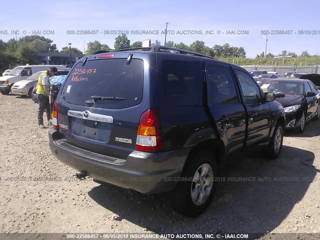 4F2CZ96154KM11170 - 2004 MAZDA TRIBUTE ES BLUE photo 4