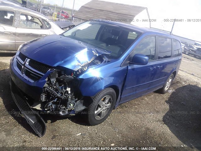 2D4RN3DG0BR727992 - 2011 DODGE GRAND CARAVAN MAINSTREET BLUE photo 2