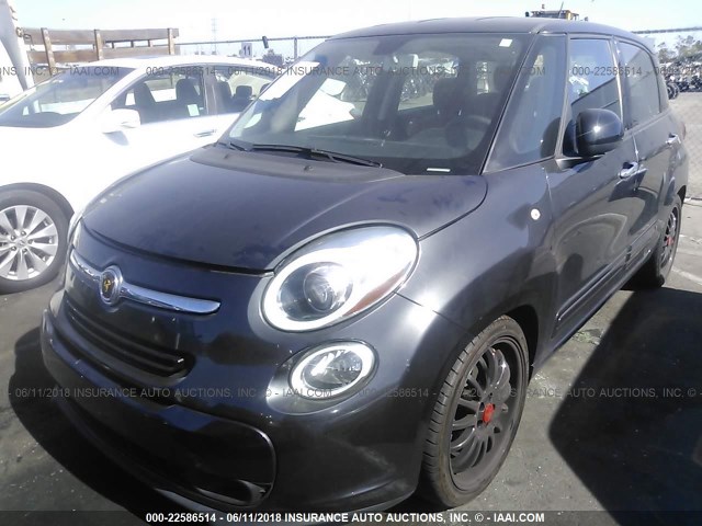 ZFBCFAAH6EZ009457 - 2014 FIAT 500L POP GRAY photo 2