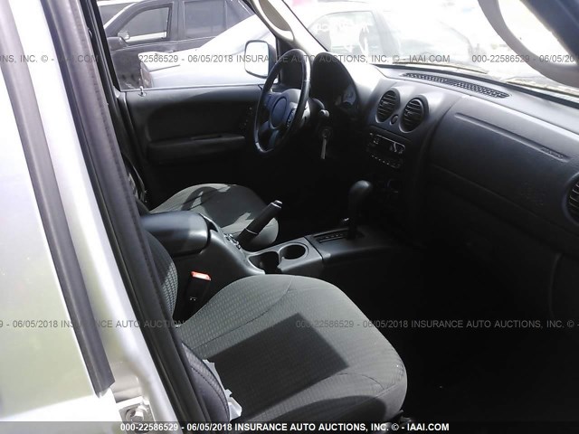 1J4GL48K43W720755 - 2003 JEEP LIBERTY SPORT/FREEDOM ვერცხლისფერი ფოტო 5
