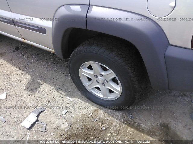 1J4GL48K43W720755 - 2003 JEEP LIBERTY SPORT/FREEDOM ვერცხლისფერი ფოტო 6