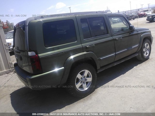 1J8HG48K88C173179 - 2008 JEEP COMMANDER SPORT GREEN photo 4