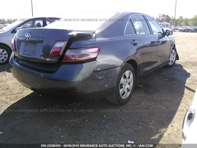 4T1BE46K38U740944 - 2008 TOYOTA CAMRY CE/LE/XLE/SE GRAY photo 4