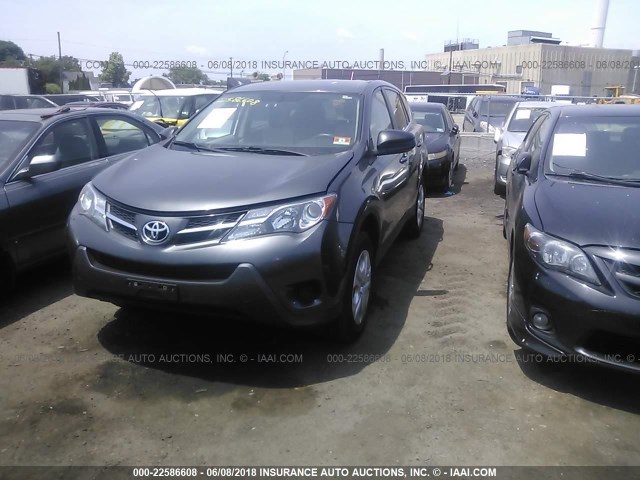 2T3BFREV2DW054854 - 2013 TOYOTA RAV4 LE GRAY photo 2