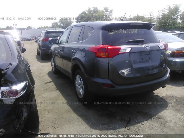 2T3BFREV2DW054854 - 2013 TOYOTA RAV4 LE GRAY photo 3