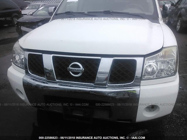 5N1AA08A85N704452 - 2005 NISSAN ARMADA SE/LE WHITE photo 6