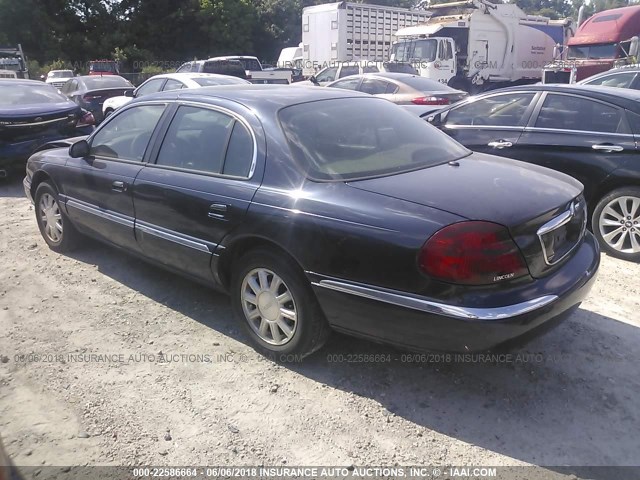1LNHM97V1XY634275 - 1999 LINCOLN CONTINENTAL  Ciemnoniebieski zdjęcie 3