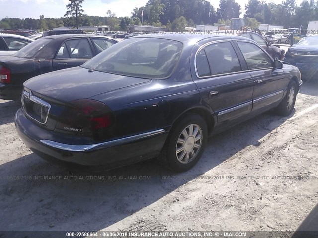 1LNHM97V1XY634275 - 1999 LINCOLN CONTINENTAL  Ciemnoniebieski zdjęcie 4