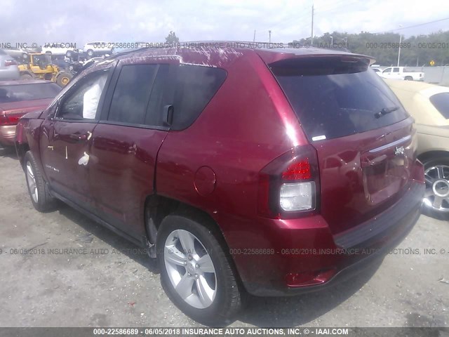 1C4NJCBA4GD560777 - 2016 JEEP COMPASS SPORT RED photo 3