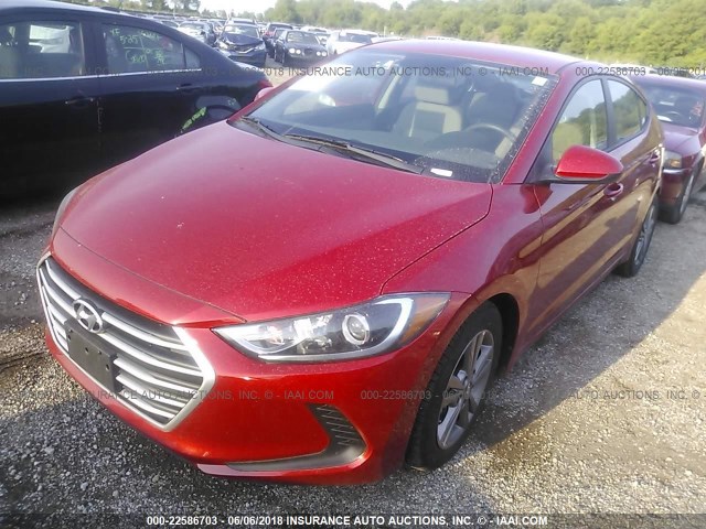 5NPD84LF0JH311689 - 2018 HYUNDAI ELANTRA SEL/VALUE/LIMITED RED photo 2