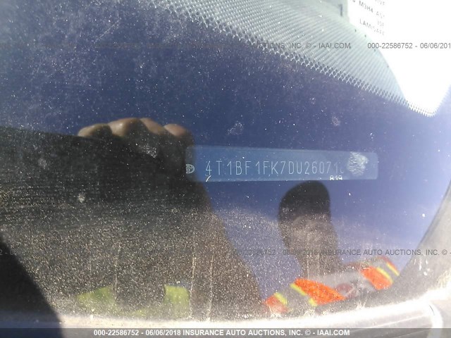 4T1BF1FK7DU260718 - 2013 TOYOTA CAMRY L/SE/LE/XLE 黑色 照片 9