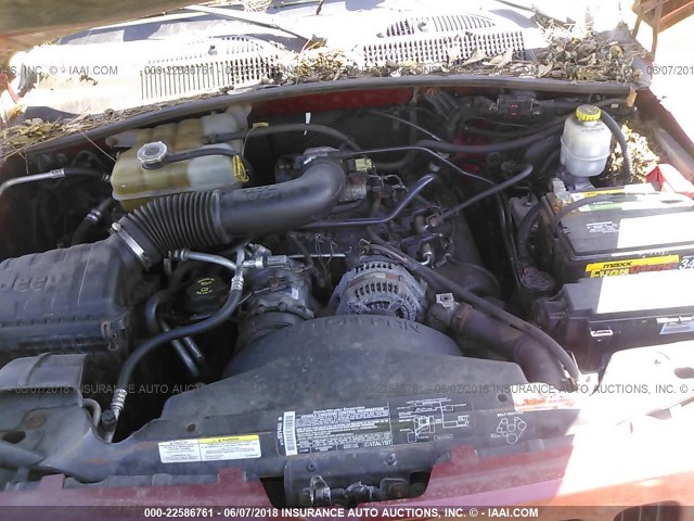 1J4GL38K05W644156 - 2005 JEEP LIBERTY RENEGADE RED photo 10