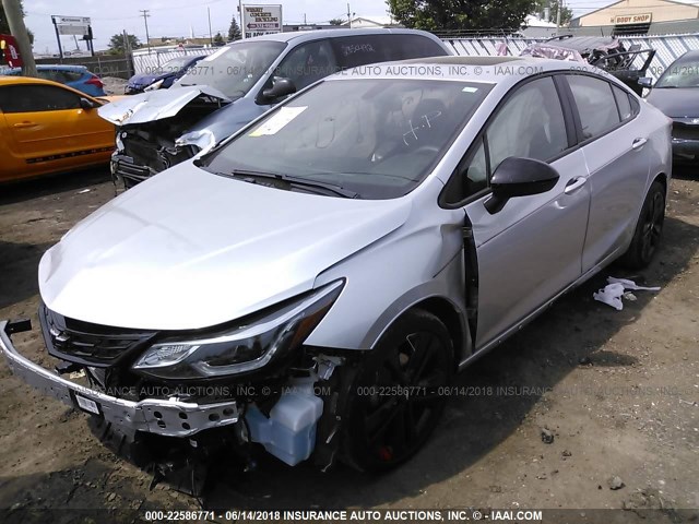 1G1BE5SM0J7144026 - 2018 CHEVROLET CRUZE LT SILVER photo 2