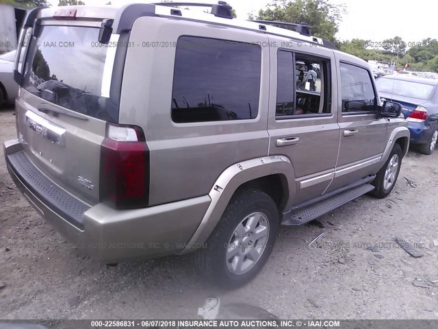 1J8HG58206C125307 - 2006 JEEP COMMANDER LIMITED TAN photo 4