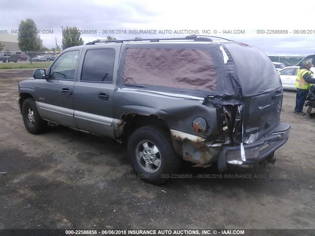 3GNFK16T5YG126087 - 2000 CHEVROLET SUBURBAN K1500 GRAY photo 3