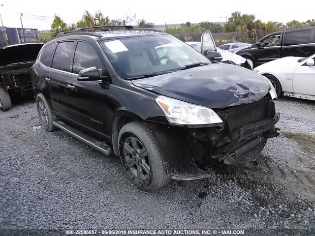 1GNER23D39S128134 - 2009 CHEVROLET TRAVERSE LT BLACK photo 1