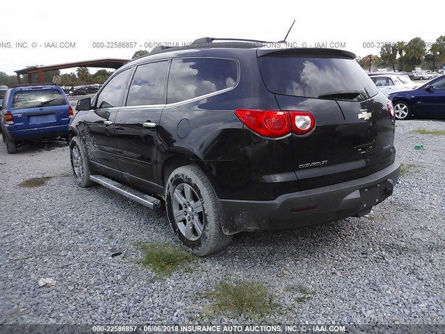 1GNER23D39S128134 - 2009 CHEVROLET TRAVERSE LT BLACK photo 3