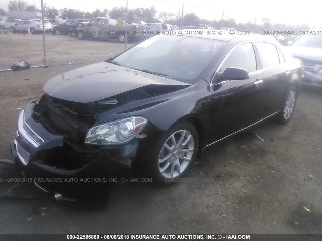 1G1ZE5E15BF207340 - 2011 CHEVROLET MALIBU LTZ BLACK photo 2