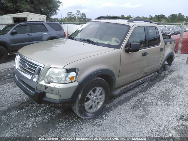 1FMEU31K07UB49518 - 2007 FORD EXPLORER SPORT TR XLT TAN photo 2