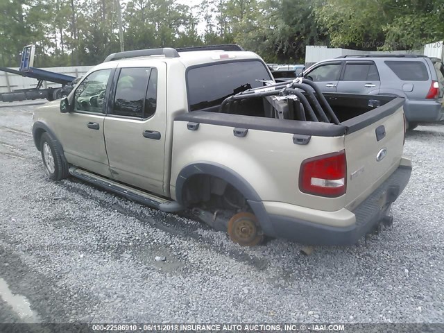 1FMEU31K07UB49518 - 2007 FORD EXPLORER SPORT TR XLT TAN photo 3