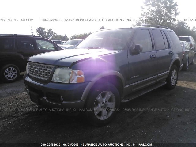 1FMZU74KX4UB21886 - 2004 FORD EXPLORER EDDIE BAUER BLUE photo 2