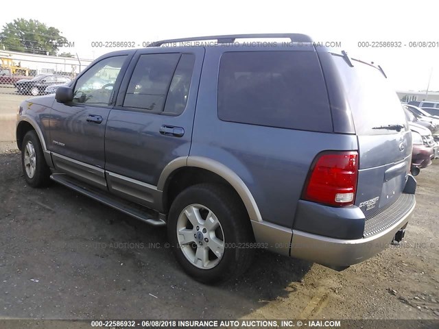 1FMZU74KX4UB21886 - 2004 FORD EXPLORER EDDIE BAUER BLUE photo 3