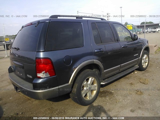 1FMZU74KX4UB21886 - 2004 FORD EXPLORER EDDIE BAUER BLUE photo 4